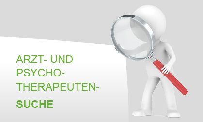 Link zur Arzt- und Psychotherapeutensuche; (c) KVMV, Schilder; clipdealer, johan2011
